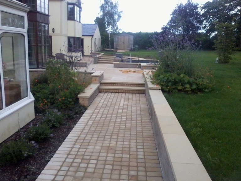 Large Garden Patio, Seating and Path – Badgeworth, Churchdown